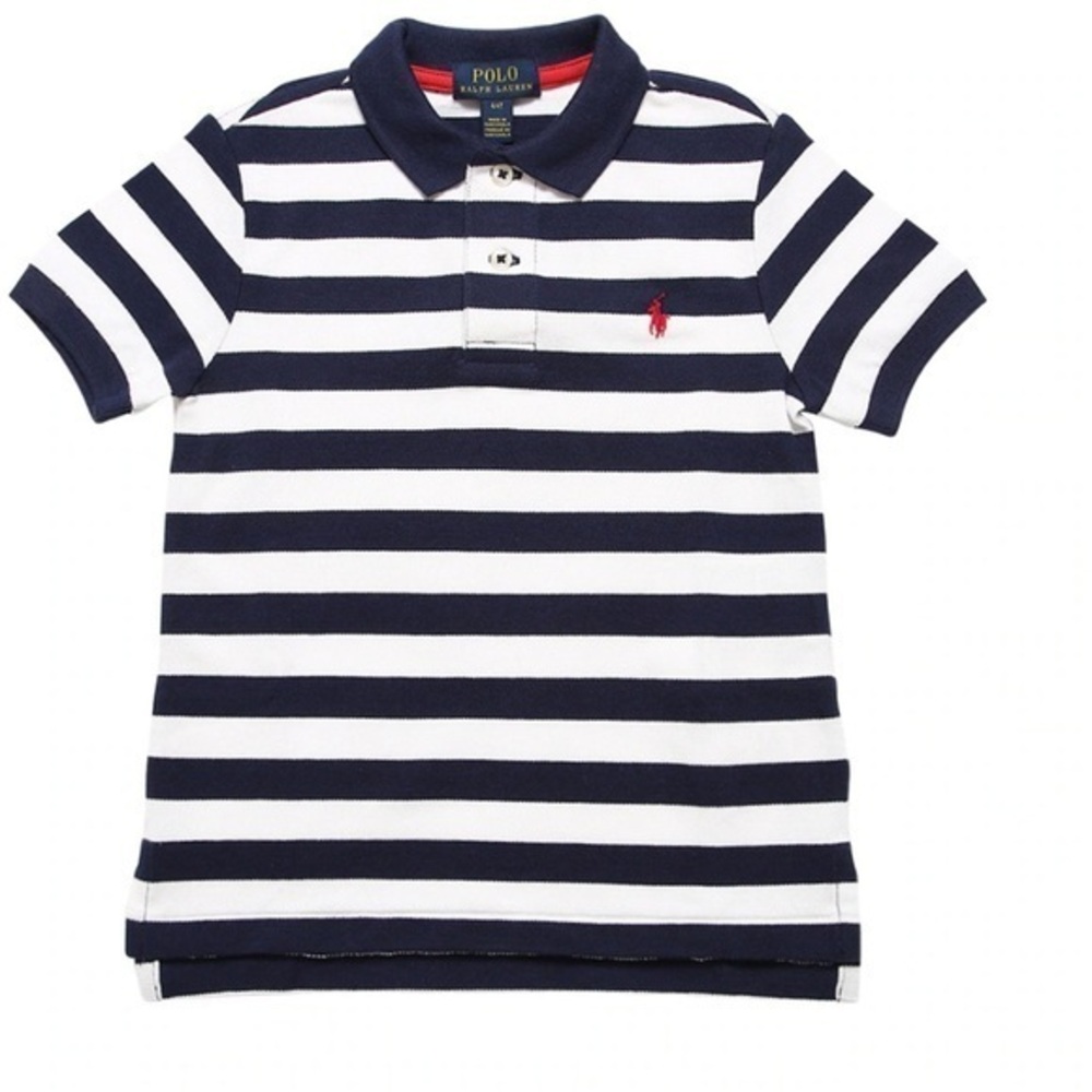 POLO RALPH LAUREN
Kids' Striped Cotton Piquet Polo Shirt NWT Sz 6